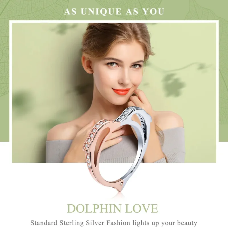 (image for) Pandora Style Silver & Rose Gold Ocean Spirit Ring - SCR418 - View 2
