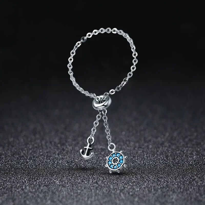 (image for) Pandora Style Silver Sea Journey Ring - SCR236 - View 3