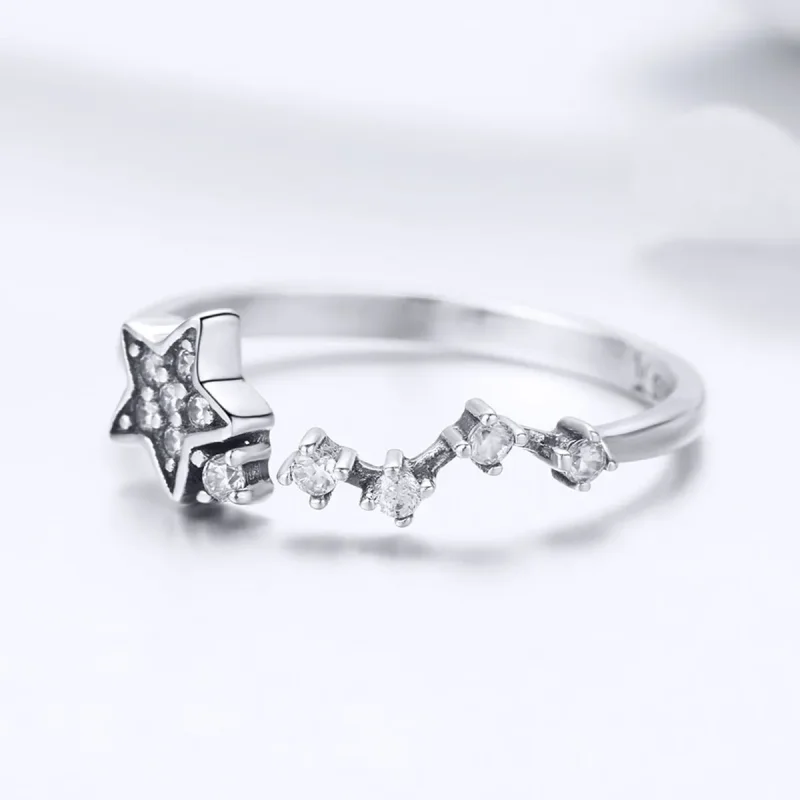 (image for) Pandora Style Silver Secret of Stars Ring - SCR440 - View 3