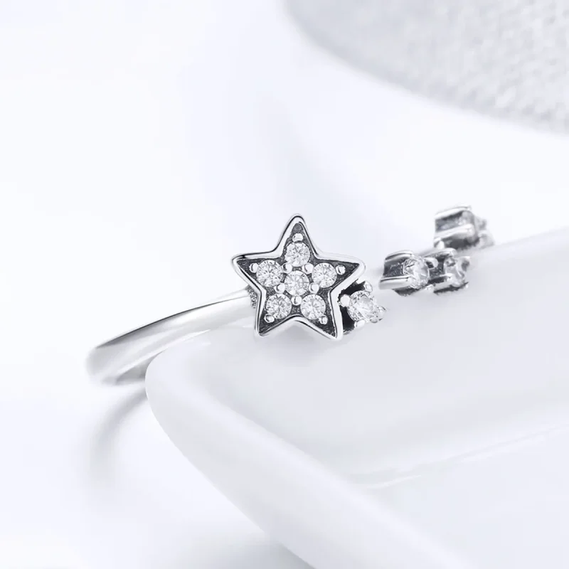 (image for) Pandora Style Silver Secret of Stars Ring - SCR440 - View 4