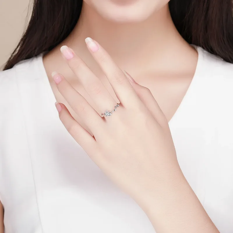 (image for) Pandora Style Silver Secret of Stars Ring - SCR440 - View 5