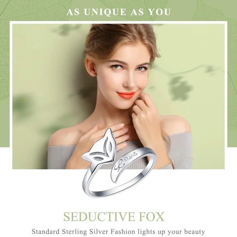 (image for) Pandora Style Silver Seductive Fox Ring - SCR464 - View 2