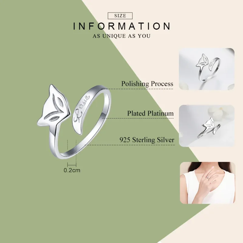 (image for) Pandora Style Silver Seductive Fox Ring - SCR464 - View 3