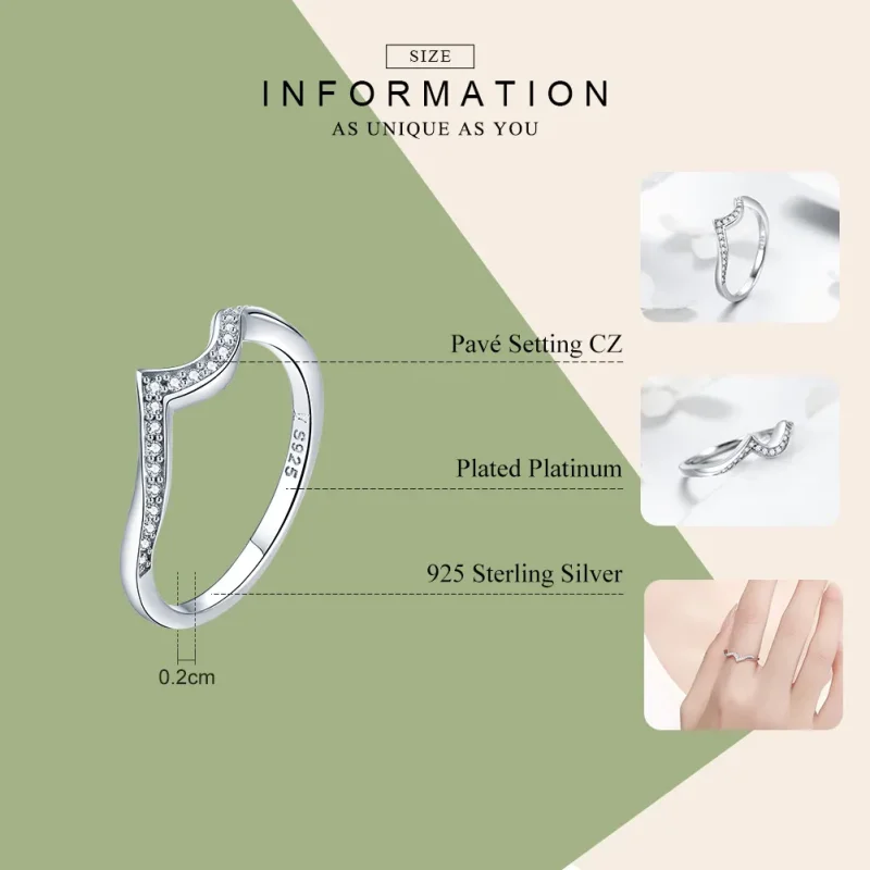 (image for) Pandora Style Silver Sharp Ring - SCR469 - View 4