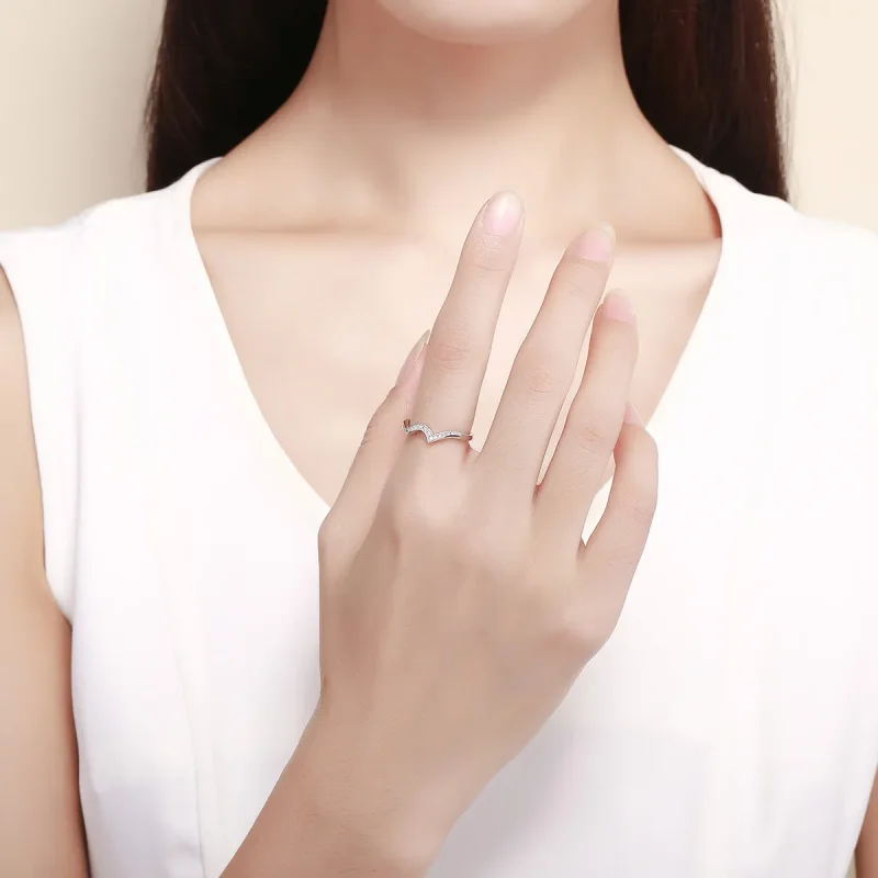 (image for) Pandora Style Silver Sharp Ring - SCR469 - View 5