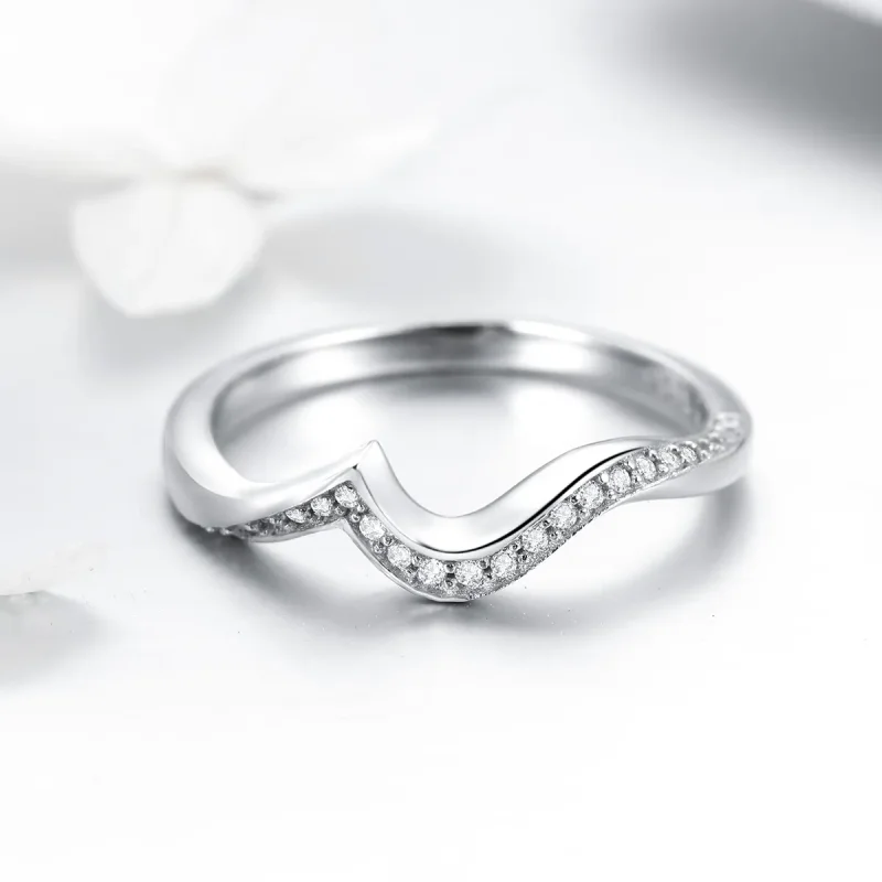 (image for) Pandora Style Silver Sharp Ring - SCR469 - View 6