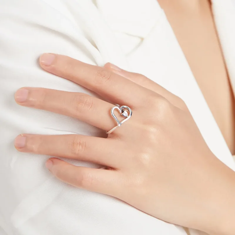 (image for) Pandora Style Silver Shining Wish Ring - SCR700 - View 6