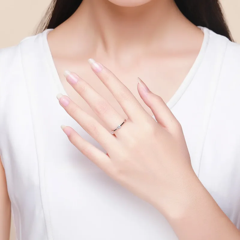 (image for) Pandora Style Silver Simple Grace Ring - SCR450 - View 5