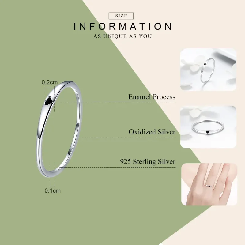 (image for) Pandora Style Silver Simple Love Ring - SCR468 - View 3