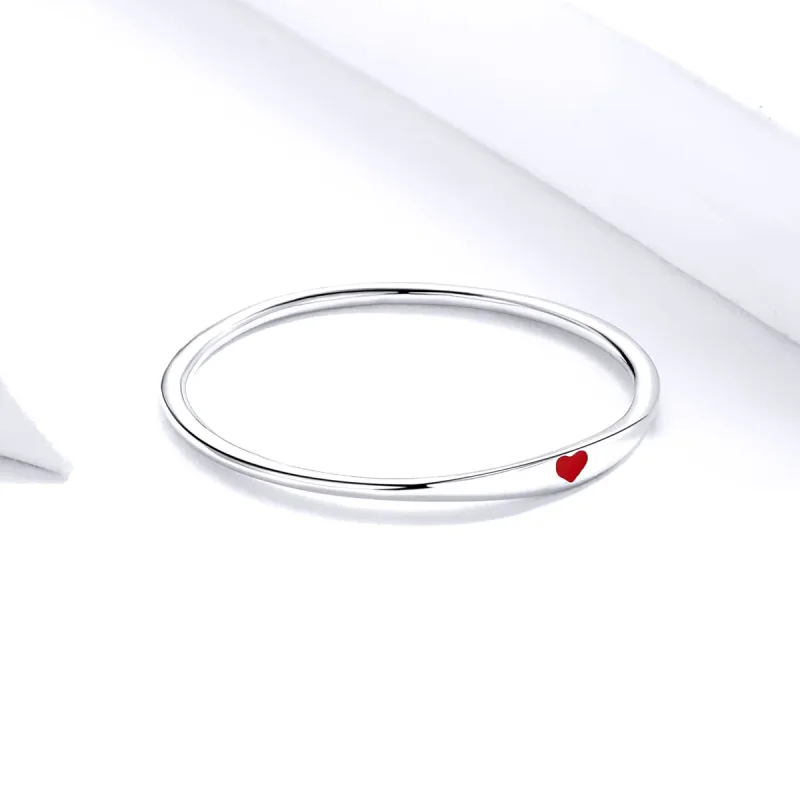 (image for) Pandora Style Silver Simple Love Ring - SCR620 - View 2