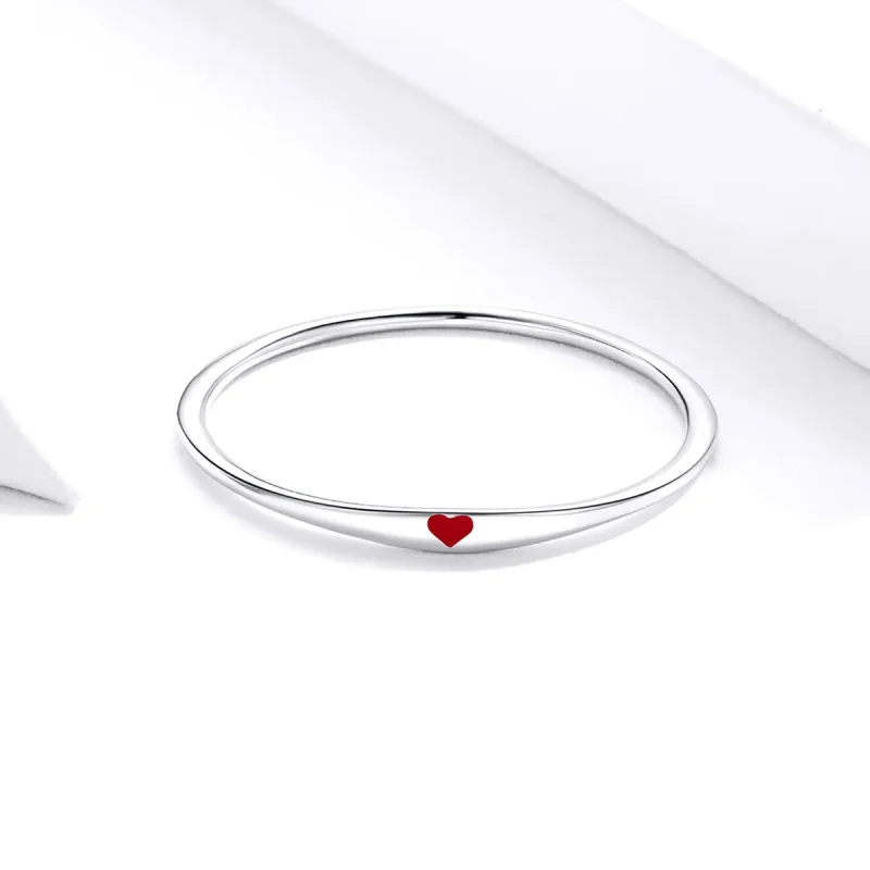 (image for) Pandora Style Silver Simple Love Ring - SCR620 - View 3