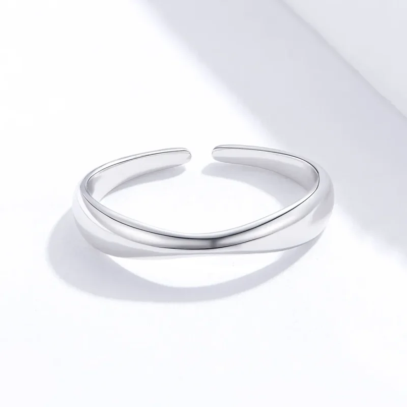 (image for) Pandora Style Silver simple Open Ring - SCR630 - View 2