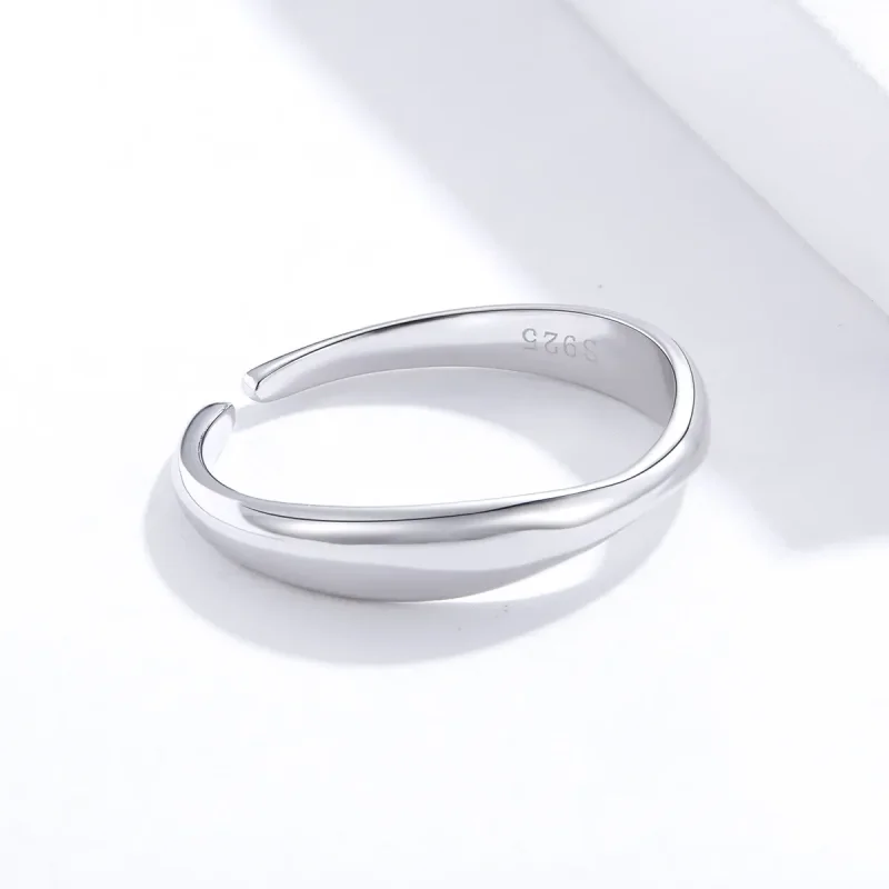 (image for) Pandora Style Silver simple Open Ring - SCR630 - View 3