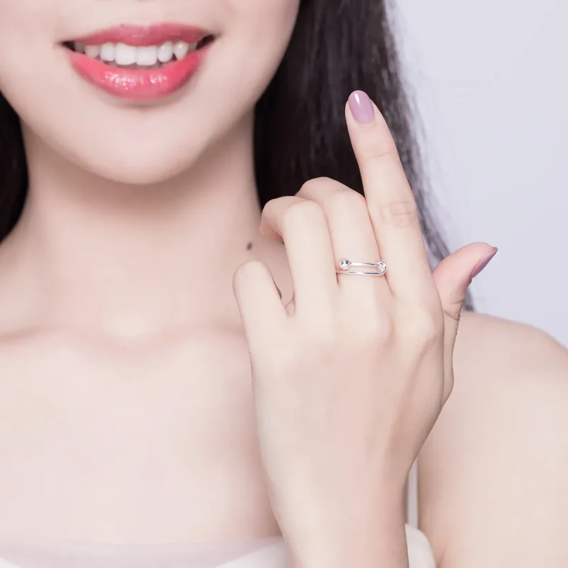 (image for) Pandora Style Silver Simple Ring - SCR520 - View 5