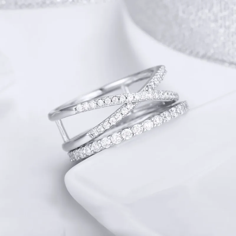 (image for) Pandora Style Silver Simple Ring Sets Ring - SCR463 - View 2