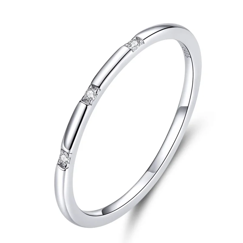 (image for) Pandora Style Silver Slim Ring - SCR591