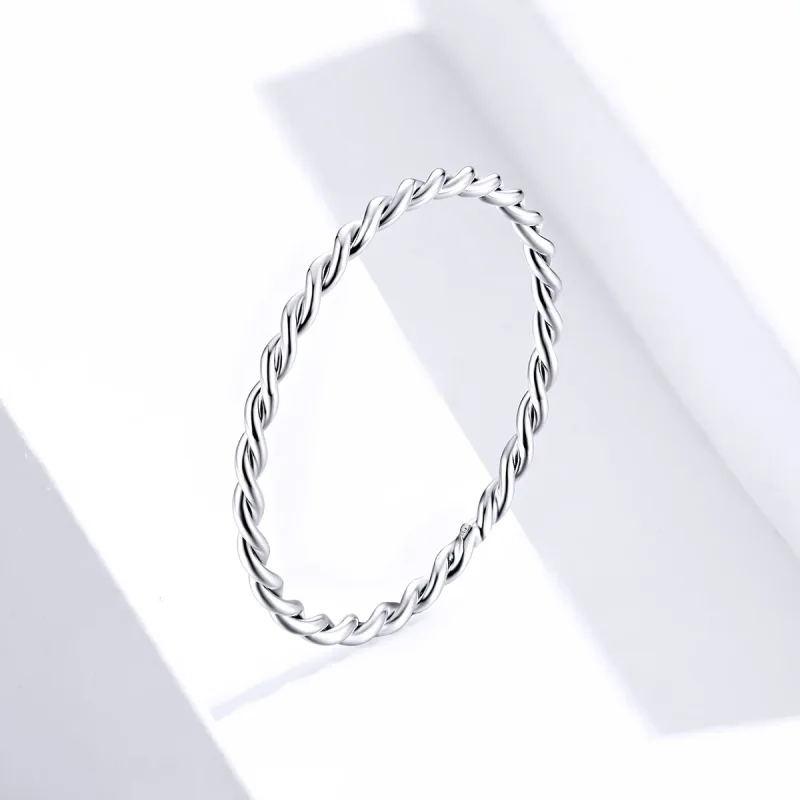 (image for) Pandora Style Silver Slim Ring - SCR640 - View 2