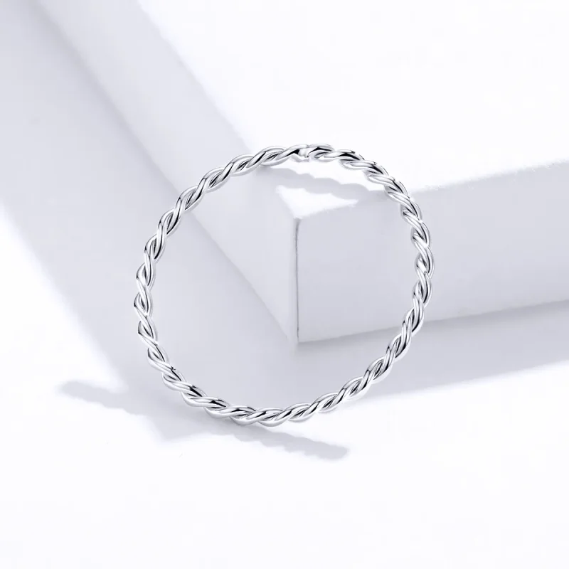 (image for) Pandora Style Silver Slim Ring - SCR640 - View 4