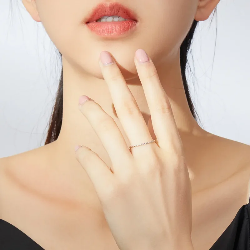 (image for) Pandora Style Silver Slim Ring - SCR640 - View 5