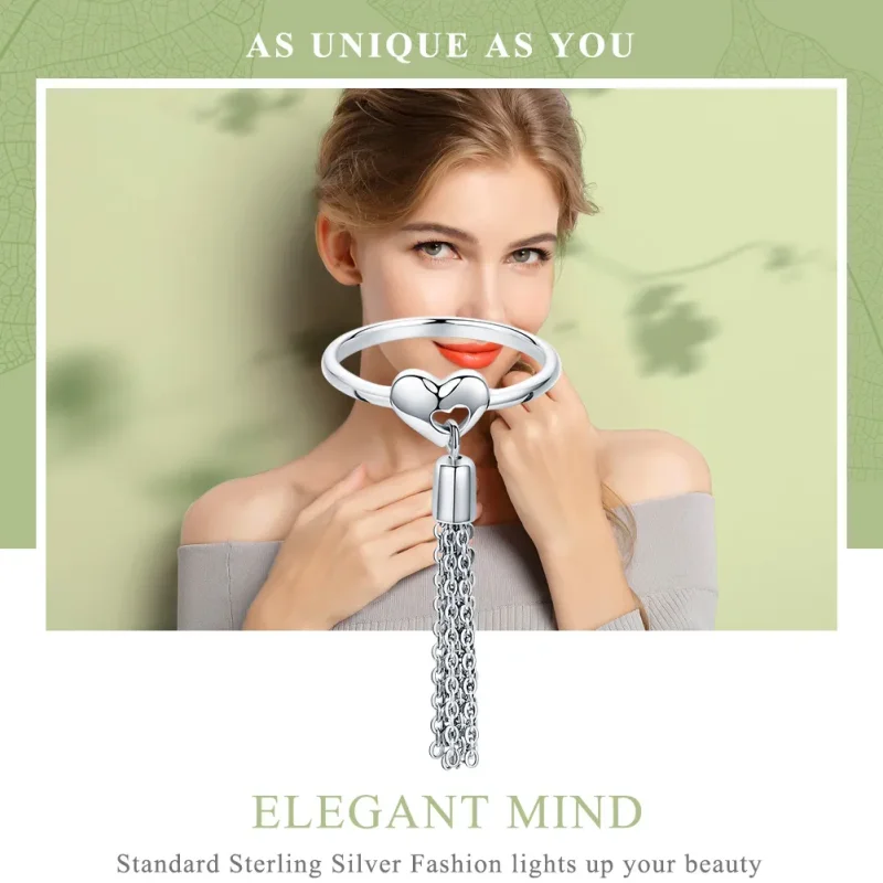 (image for) Pandora Style Silver Smart Heart Ring - SCR320 - View 2