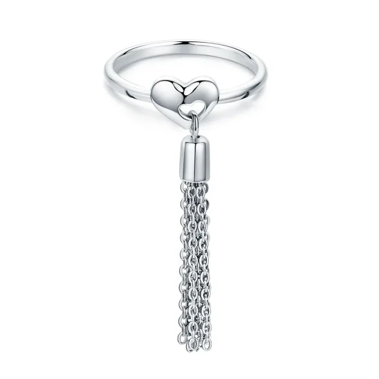 (image for) Pandora Style Silver Smart Heart Ring - SCR320