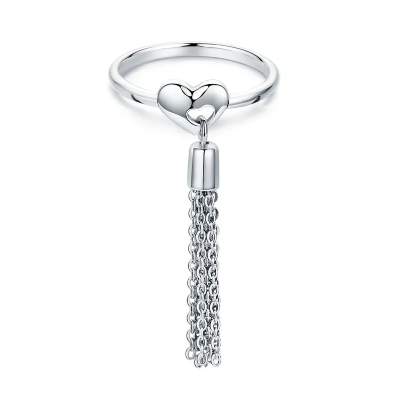 (image for) Pandora Style Silver Smart Heart Ring - SCR320