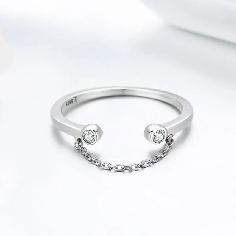 (image for) Pandora Style Silver Smile Face Ring - SCR216 - View 5
