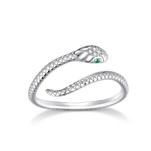 (image for) Pandora Style Silver Snake Open Ring - SCR666