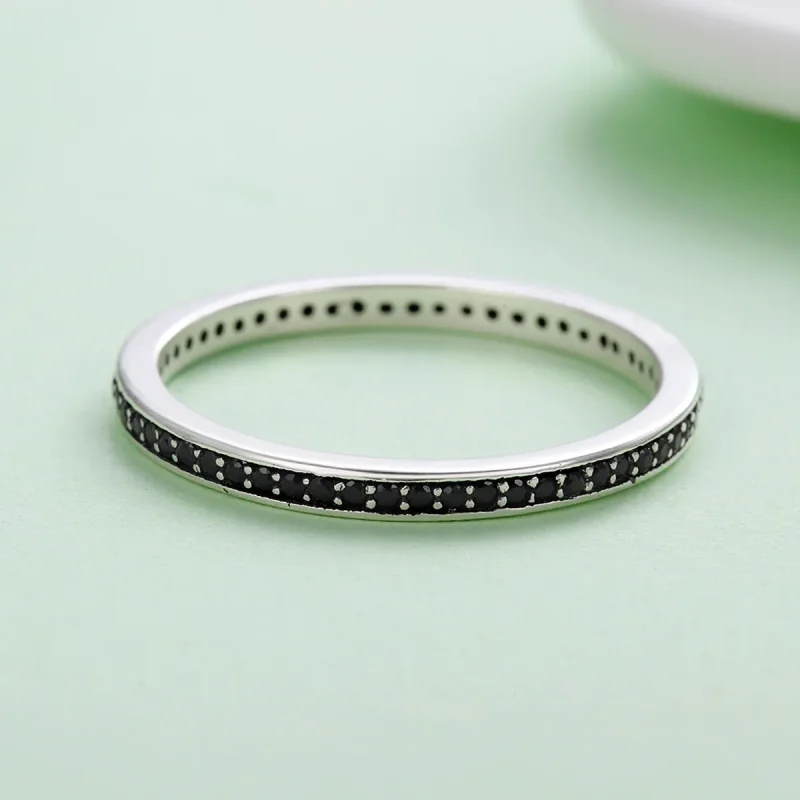 (image for) Pandora Style Silver Sparkling Pots Ring - SCR114 - View 4