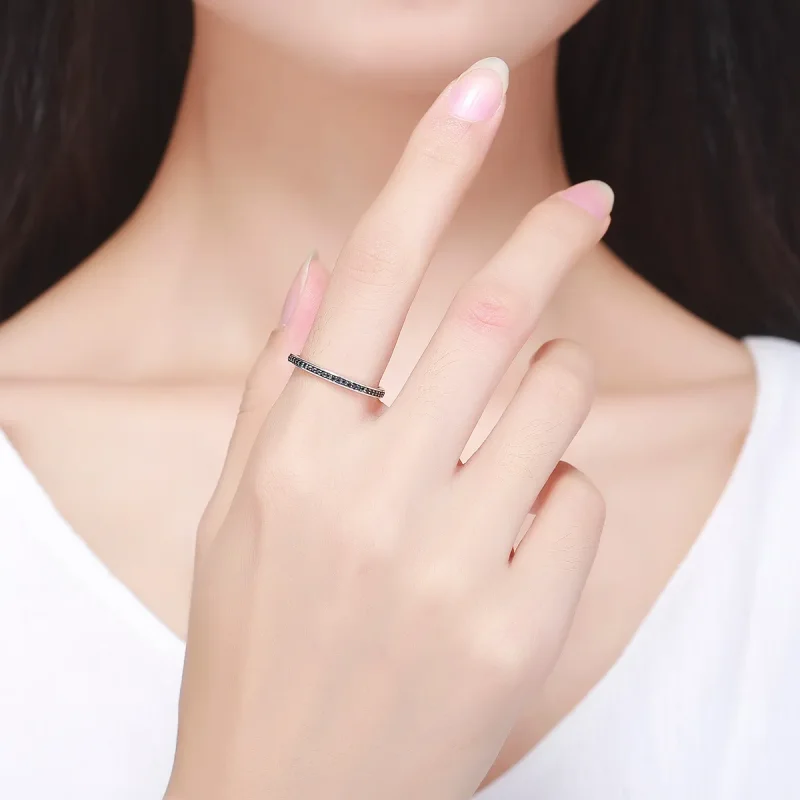 (image for) Pandora Style Silver Sparkling Pots Ring - SCR114 - View 5
