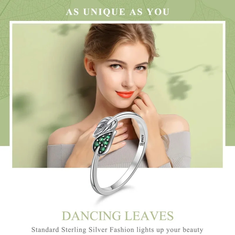 (image for) Pandora Style Silver Sprout Ring - SCR093 - View 2