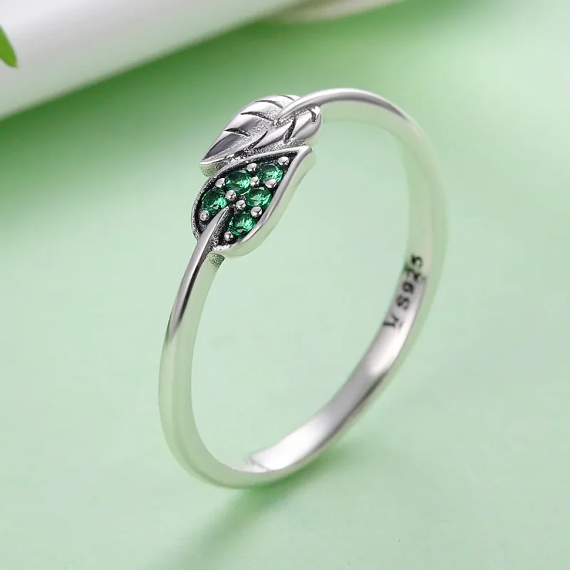 (image for) Pandora Style Silver Sprout Ring - SCR093 - View 5