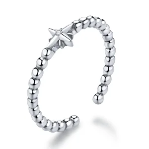 (image for) Pandora Style Silver Star Open Ring - SCR647