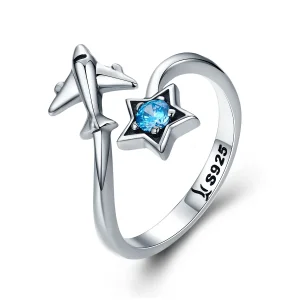 (image for) Pandora Style Silver Star Tours Ring - SCR322