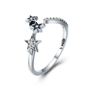 (image for) Pandora Style Silver Star Wish Ring - SCR312