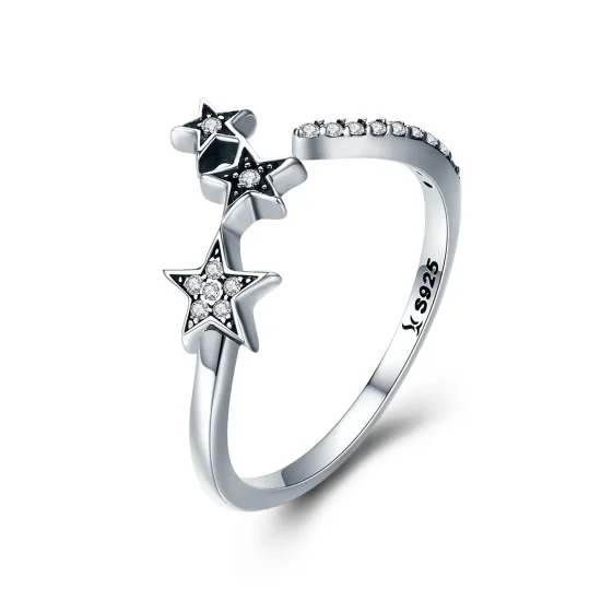 (image for) Pandora Style Silver Star Wish Ring - SCR312