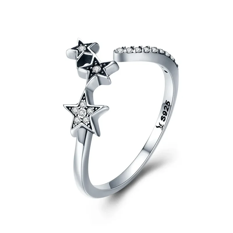 (image for) Pandora Style Silver Star Wish Ring - SCR312