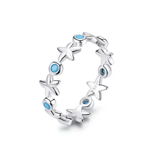 (image for) Pandora Style Silver Starfish Ring - SCR527