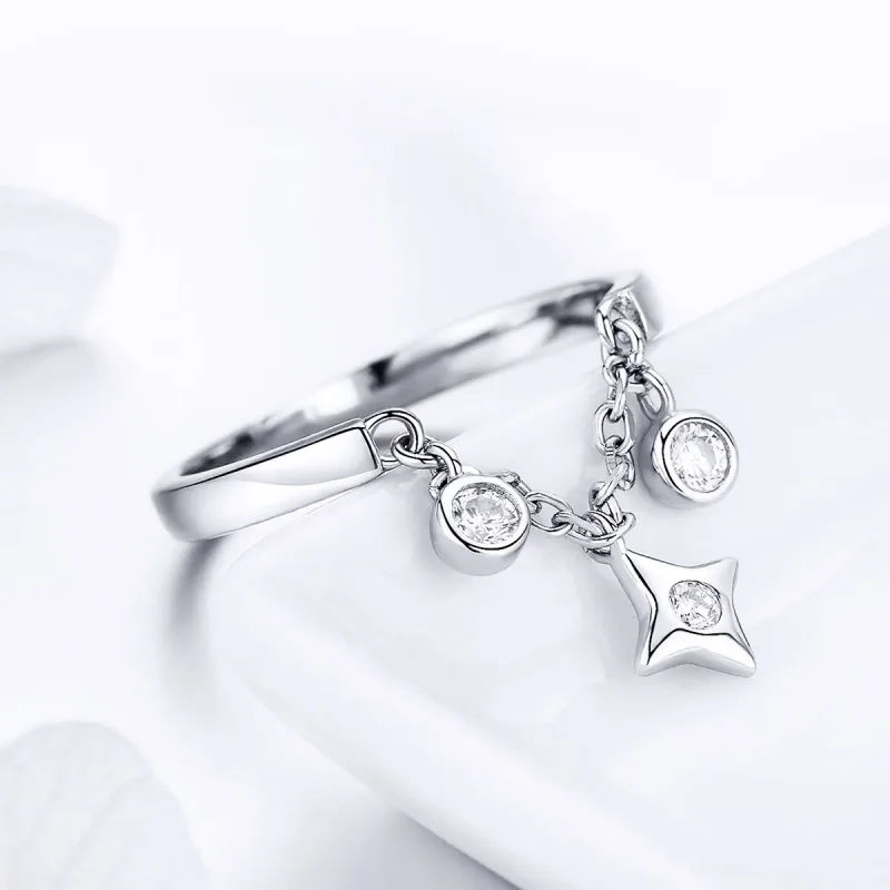 (image for) Pandora Style Silver Starry Sky Ring - SCR408 - View 4