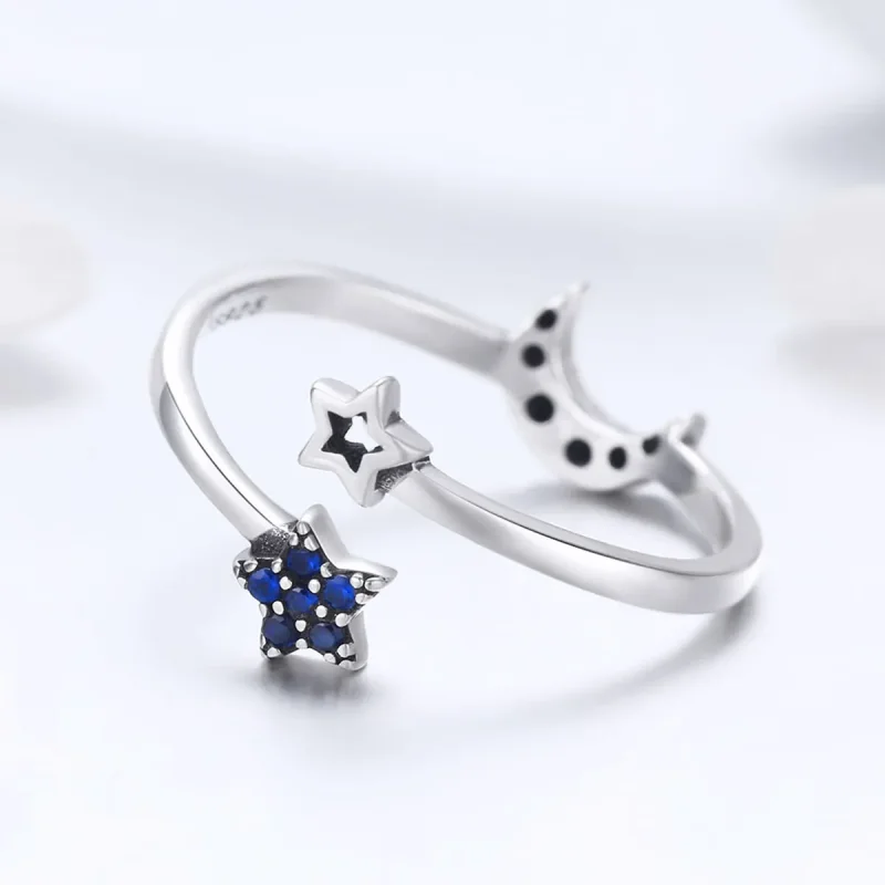 (image for) Pandora Style Silver Starry Sky Ring - SCR437 - View 3