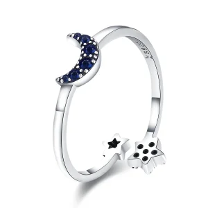 (image for) Pandora Style Silver Starry Sky Ring - SCR437