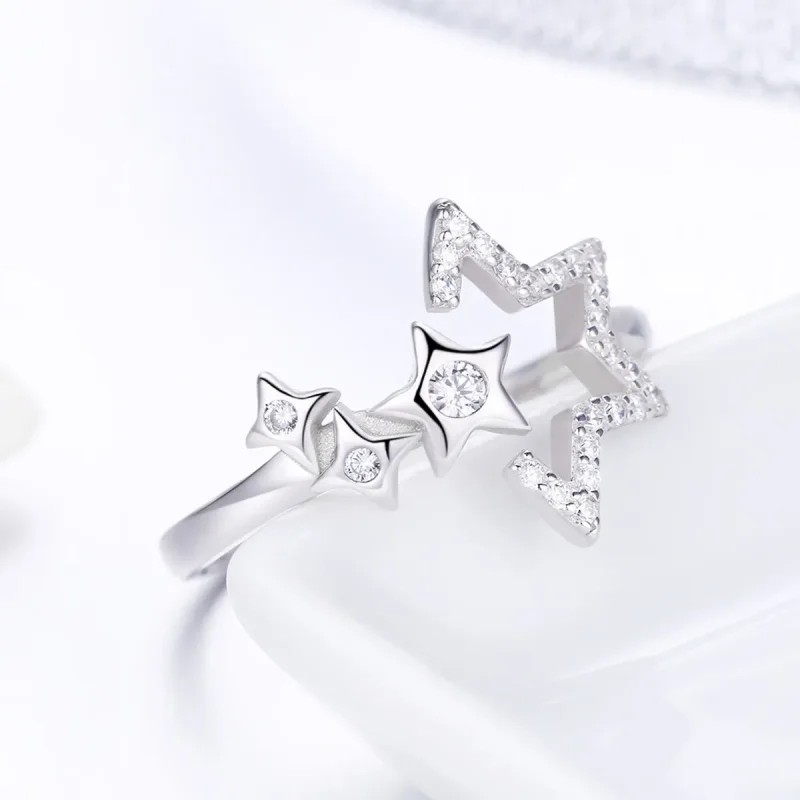 (image for) Pandora Style Silver Star's Waitting Ring - SCR452 - View 4