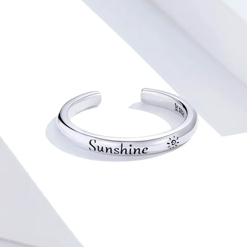 (image for) Pandora Style Silver Sunshine Open Ring - SCR649 - View 2