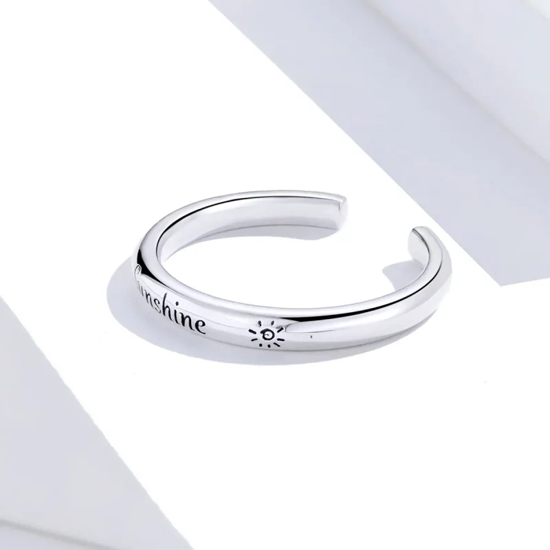 (image for) Pandora Style Silver Sunshine Open Ring - SCR649 - View 4
