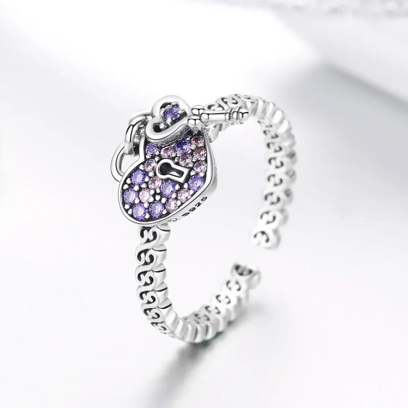 (image for) Pandora Style Silver Sweet Promise Ring - SCR486 - View 2