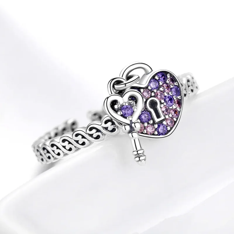 (image for) Pandora Style Silver Sweet Promise Ring - SCR486 - View 3