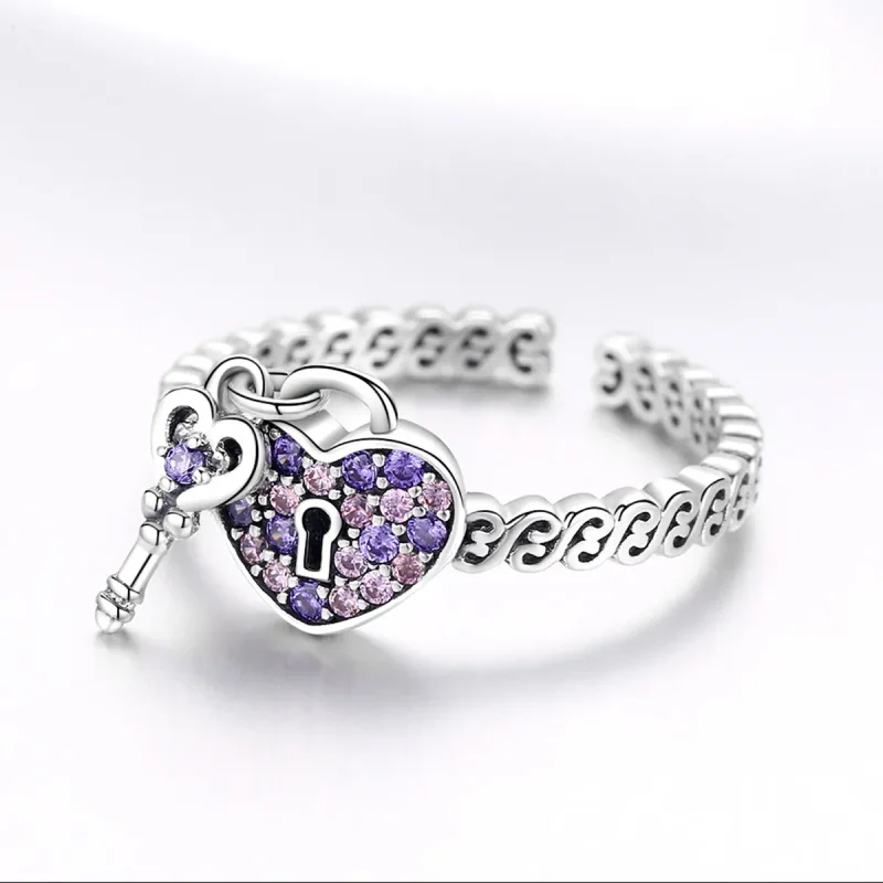 (image for) Pandora Style Silver Sweet Promise Ring - SCR486 - View 4