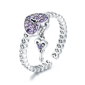 (image for) Pandora Style Silver Sweet Promise Ring - SCR486