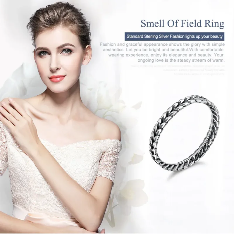 (image for) Pandora Style Silver Taste of The Field Ring - SCR139 - View 2