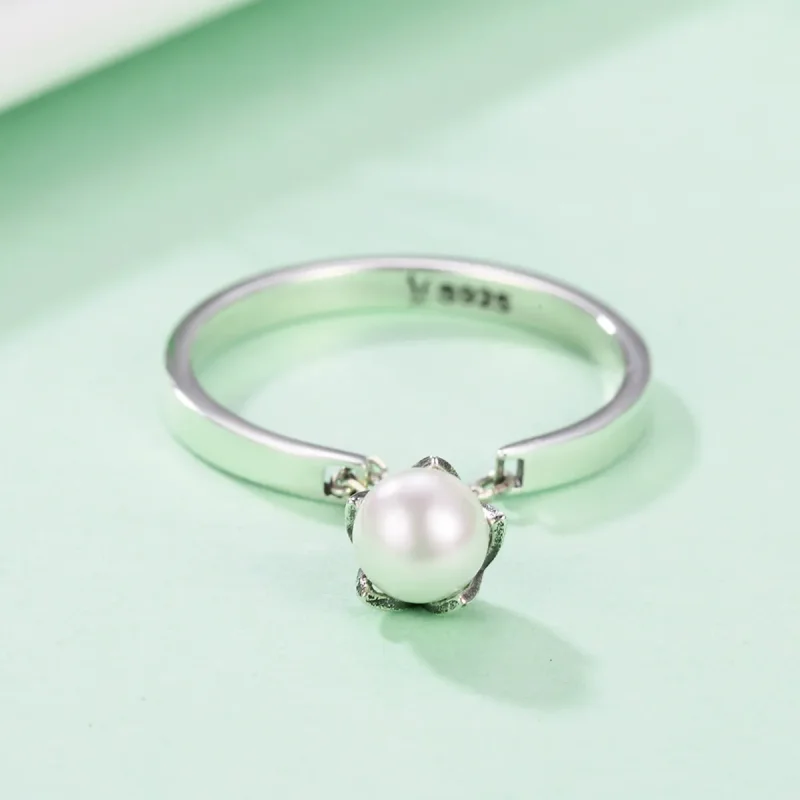 (image for) Pandora Style Silver Tears of Flowers Ring - SCR165 - View 5